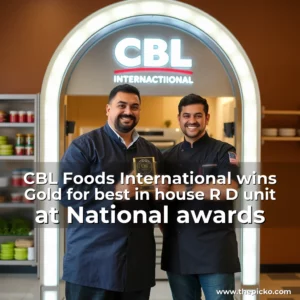 Artistic representation for CBL Foods International wins Gold for best in house R D unit at National awards