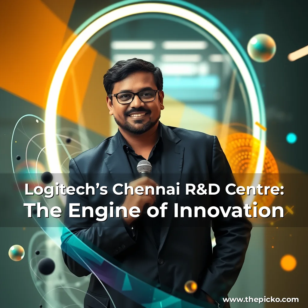 Artistic representation for Logitech’s Chennai R&D Centre: The Engine of Innovation
