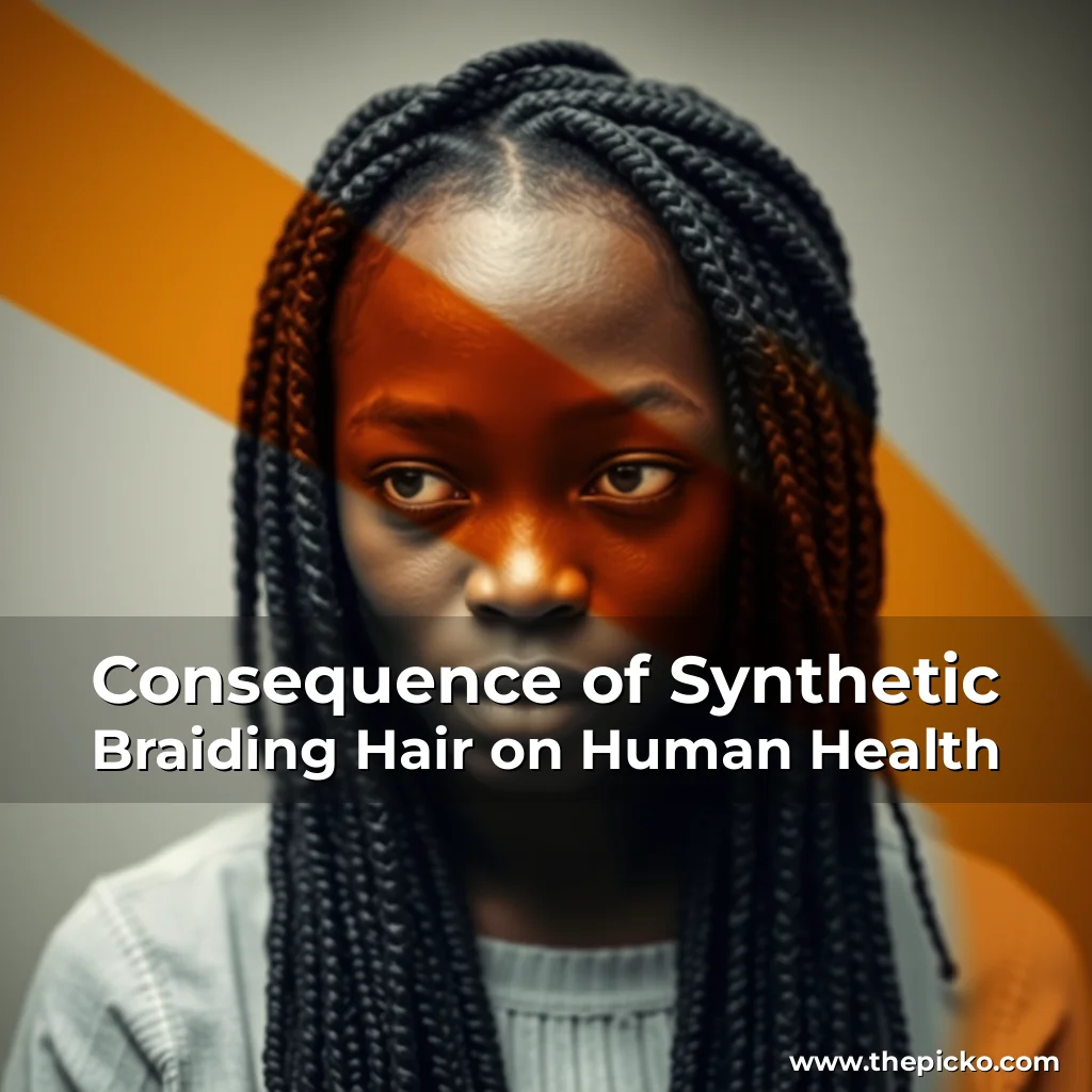 Artistic representation for Consequence of Synthetic Braiding Hair on Human Health