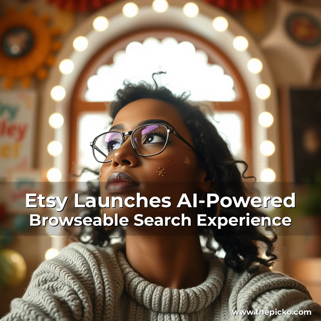 Artistic representation for Etsy Launches AI-Powered Browseable Search Experience