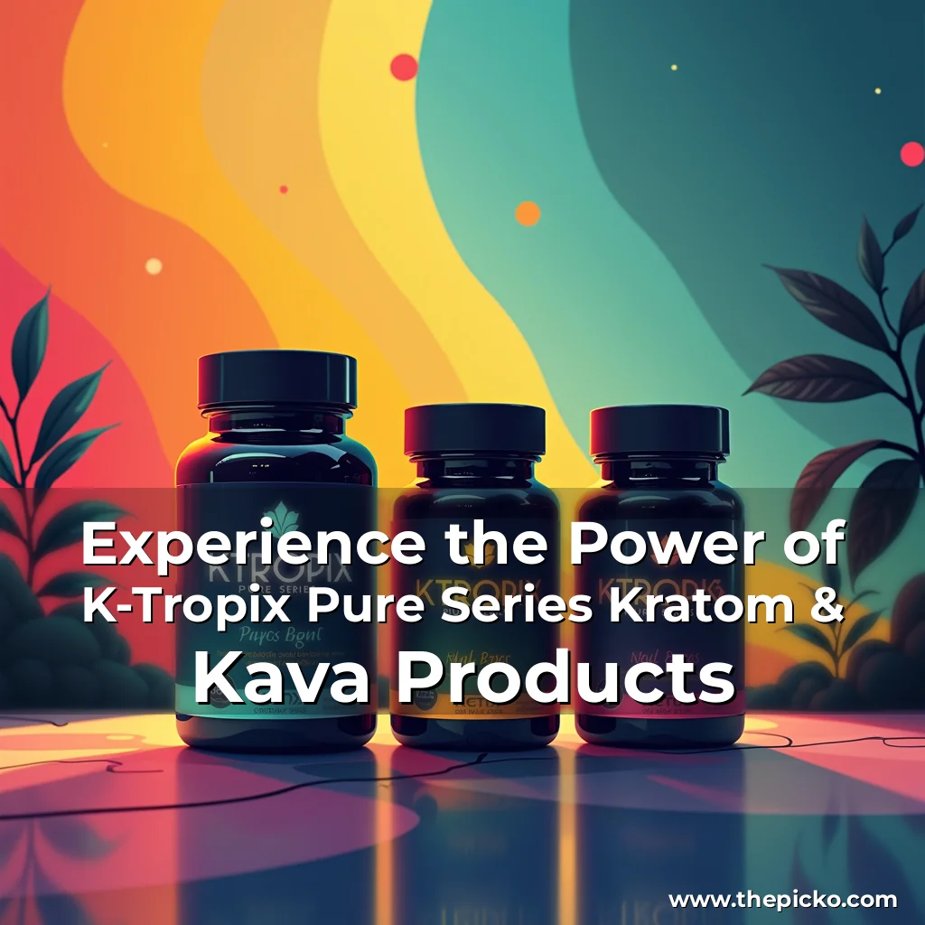 Artistic representation for Experience the Power of K-Tropix Pure Series Kratom & Kava Products
