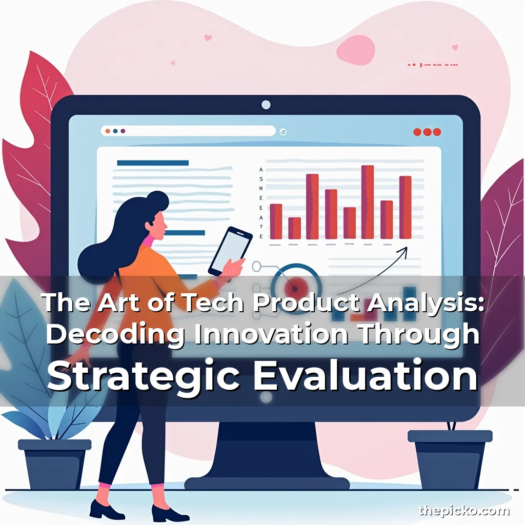 Artistic representation for The Art of Tech Product Analysis: Decoding Innovation Through Strategic Evaluation