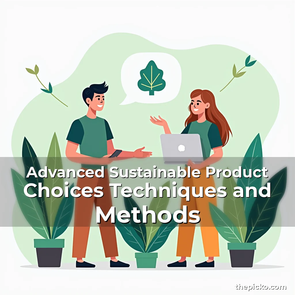 Artistic representation for Advanced Sustainable Product Choices Techniques and Methods
