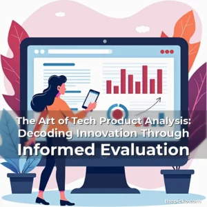 Artistic representation for The Art of Tech Product Analysis: Decoding Innovation Through Informed Evaluation