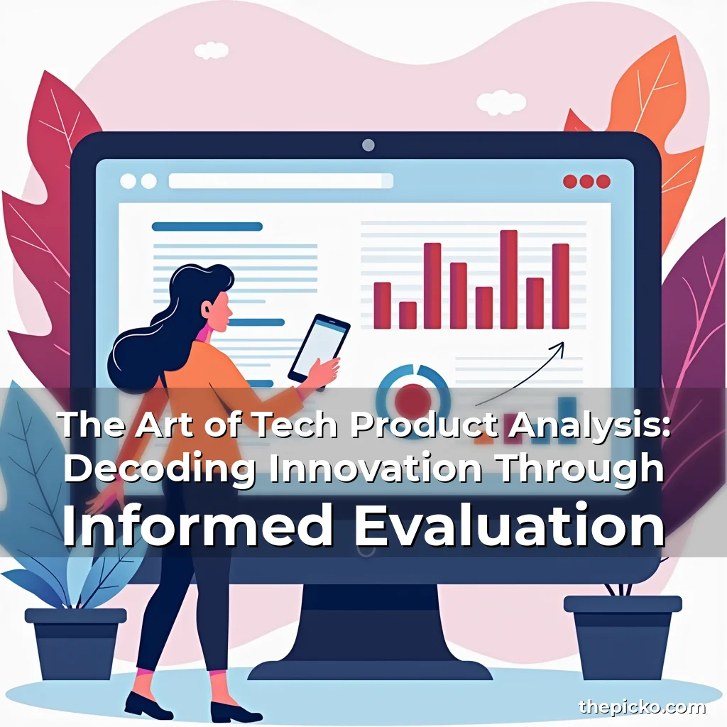 Artistic representation for The Art of Tech Product Analysis: Decoding Innovation Through Informed Evaluation
